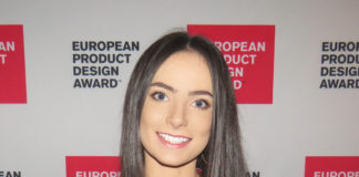 Corbally designer Ciara Crawford at the European Product Design awards in Budapest.