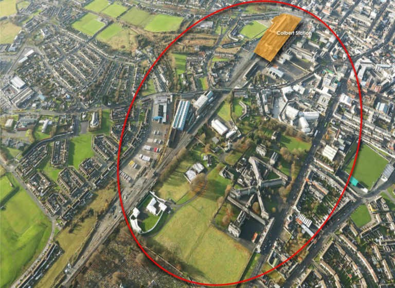 Master-planning initiative for a new district near Colbert Train Station and Limerick Bus station