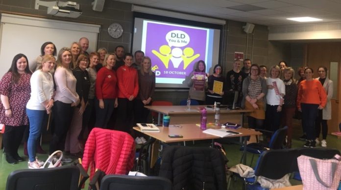DLD Awareness Day Picture Teachers at Mary Immaculate College meeting with SLTs from the School of Allied Health, UL this week to make plans for DLD awareness