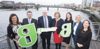 Attending the Guaranteed Irish briefing on ‘Brexit-An Opportunity for the Mid-West’ were Dr Mary Shire, Director, Strategic Alliances, UL, Ian Headon, Senior VP, Northern Trust, David Conway, CEO, Limerick Twenty Thirty, Senator Maria Byrne, Mary Considine, CEO, Shannon Group, Miriam Magner Flynn, MD, Carrera Decisions and Brid O’Connell, CEO, Guaranteed Irish. Photograph Liam Burke/Press 22