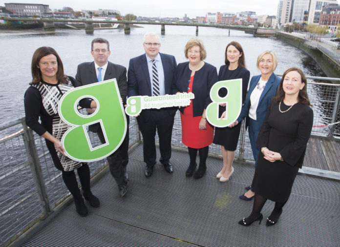 Attending the Guaranteed Irish briefing on ‘Brexit-An Opportunity for the Mid-West’ were Dr Mary Shire, Director, Strategic Alliances, UL, Ian Headon, Senior VP, Northern Trust, David Conway, CEO, Limerick Twenty Thirty, Senator Maria Byrne, Mary Considine, CEO, Shannon Group, Miriam Magner Flynn, MD, Carrera Decisions and Brid O’Connell, CEO, Guaranteed Irish. Photograph Liam Burke/Press 22