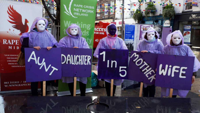 Members of the Purple-Up Limerick campaign