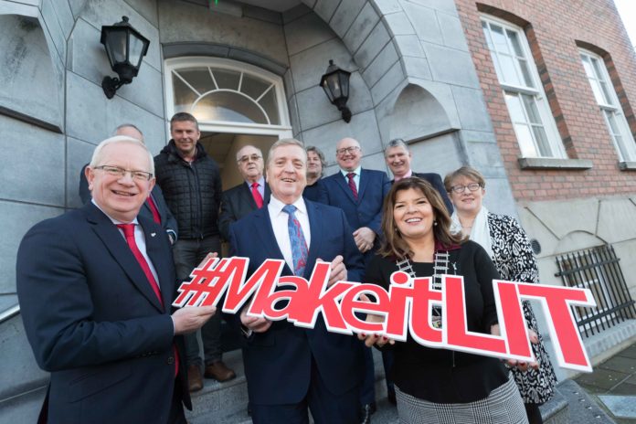 **NO REPRO FEE** Limerick Institute of Technology’s newest campus, situated on Bindon Street, Ennis, Co. Clare, was officially opened today (Monday, December 16, 2019) by Minister of State for Trade, Employment, Business, EU Digital Single Market and Data Protection, Pat Breen TD. Pictured at the official opening were from left Professor Vincent Cunnane, LIT President, Minister Pat Breen TD, Acting Mayor of Clare Claire Colleran Molloy, Carmel Greene, Clare County Council and (Back) David McInerney, MD Jada Construction, Tony Brasil , Chairman Governing Body LIT Aldo Andreucetti, Clare County Council and Liam Conneally , Director of Services Clare County Council. Photograph by Eamon Ward