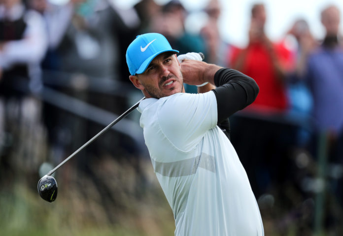 Brooks Koepka tees off on the 9th hole 19/7/2019