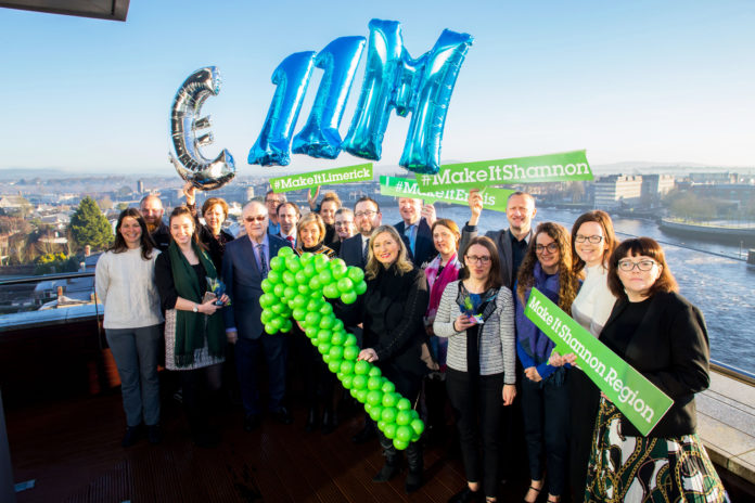 Members and associates of the Shannon Region Conference and Sports Bureau celebrating a record level of business tourism. Photo: Cian Reinhardt