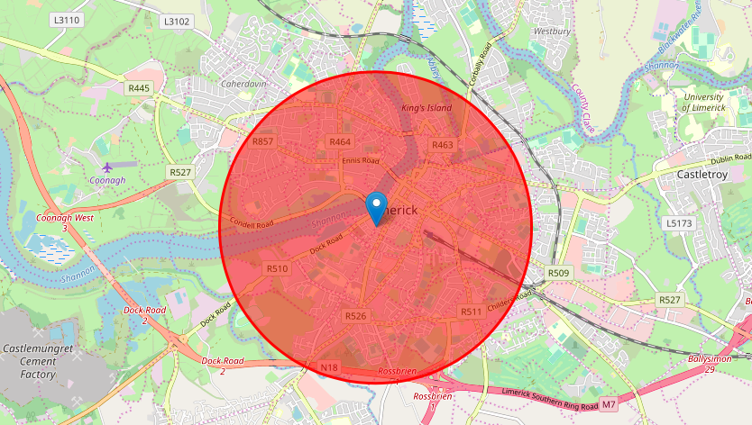 2kmfromhome.com is helping people work out exactly what's covered within their radius and they now have a 5km option. 5 Km Radius Map . A Map Showing 5km Radius From Your Home