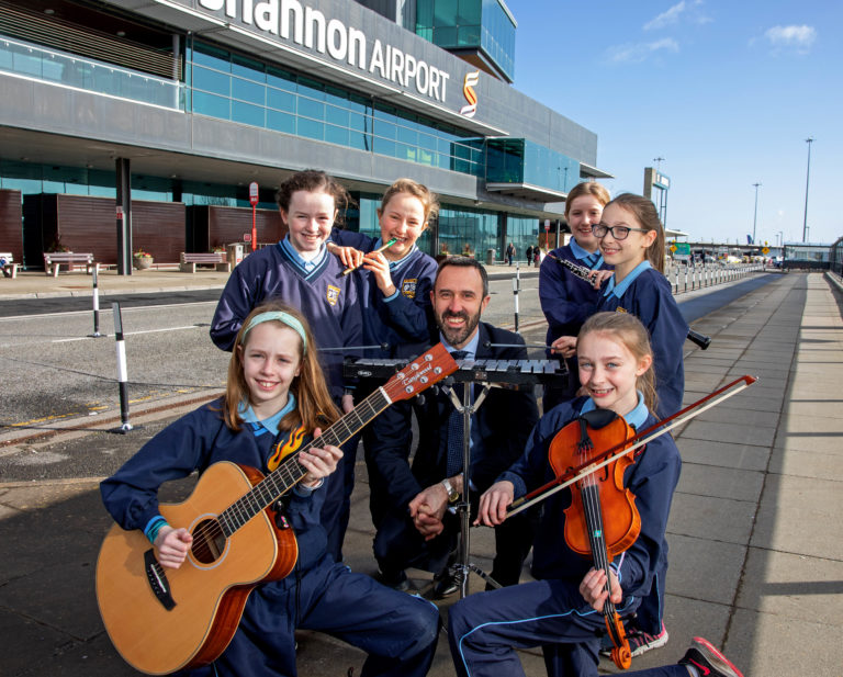 Limerick School Bands took flight at Shannon Airport