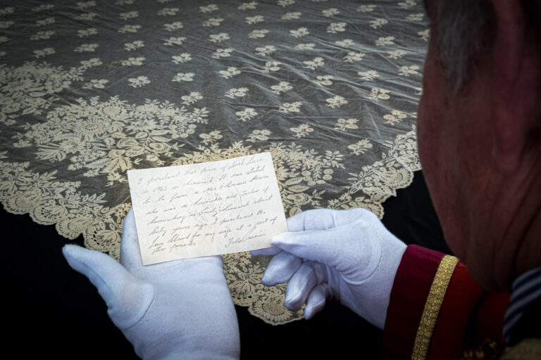 Newly acquired Limerick Lace shawl belonging to Kitty Kiernan on display as Limerick Museum re-opens