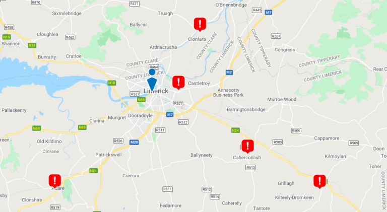 Power Outages in Limerick due to Storm Francis