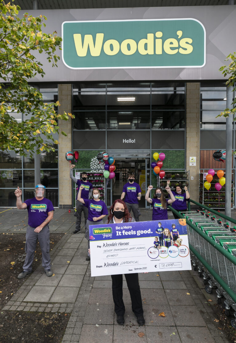 Woodie’s Heroes in Limerick raise much needed funds for 4 charities during Covid times