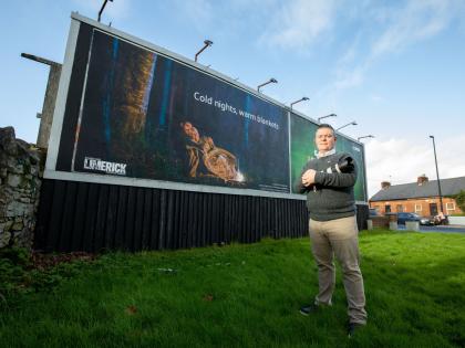 Winning Limerick Edge Embrace competition has photograph up in lights