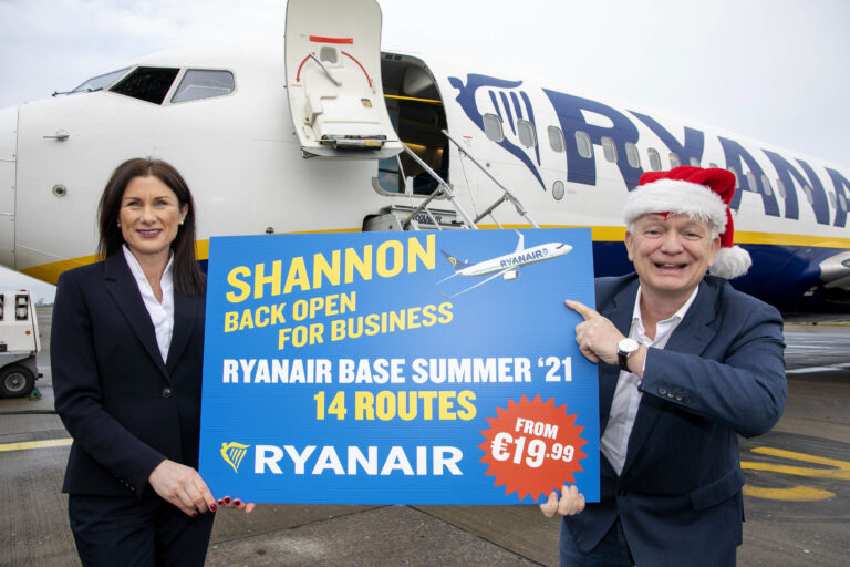 Ryanair to reopen its base at Shannon Airport