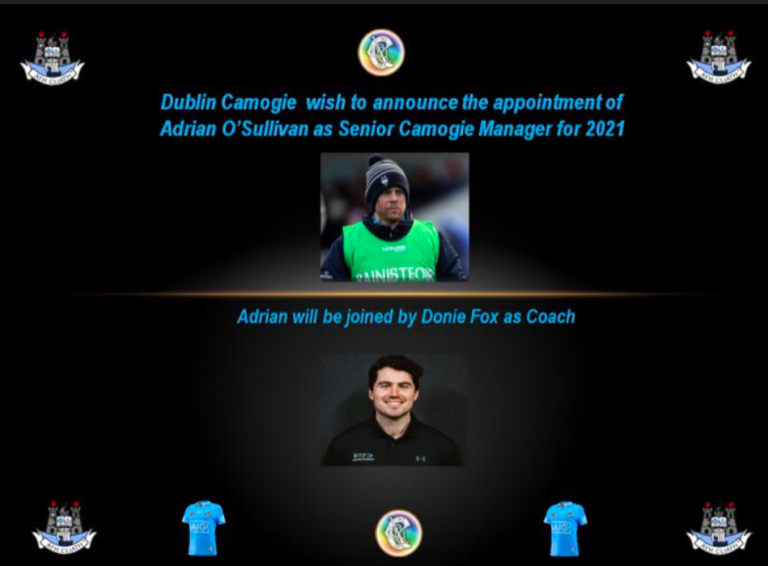 Limerick’s Adrian O’Sullivan appointed as  new Dublin Senior Camogie Manager