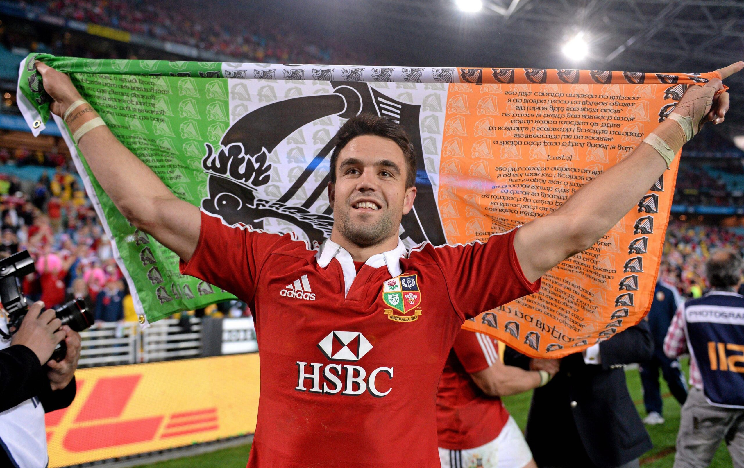 Conor Murray celebrates after the Lions' series win over Australia