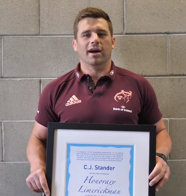 Munster’s CJ Stander made Honorary Limerick Man
