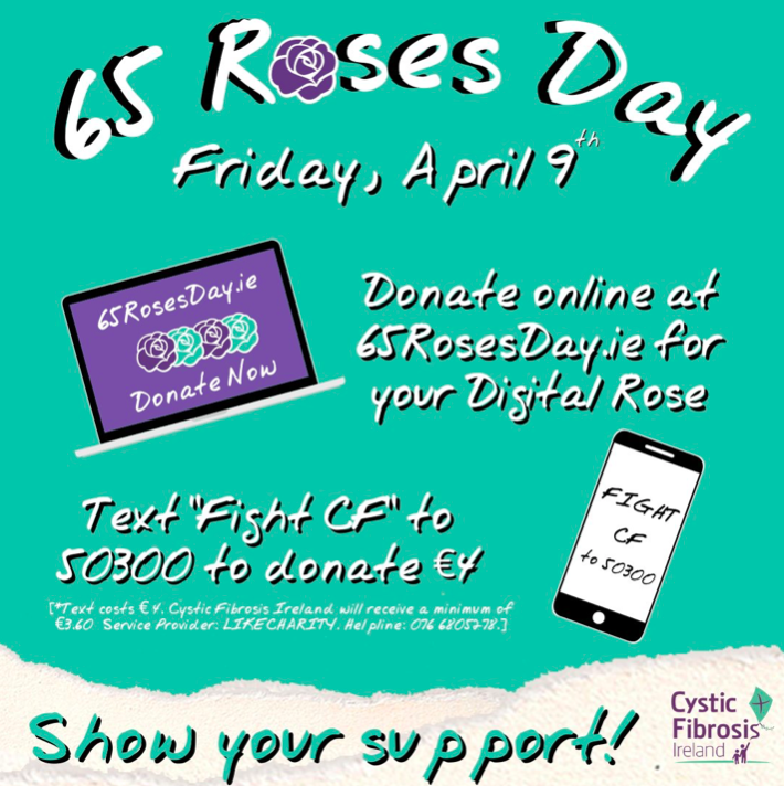65 Roses Day Goes Virtual… Limerick People Urged to support 65 Roses Day on Friday