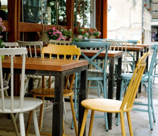 brown wooden table with chairs
