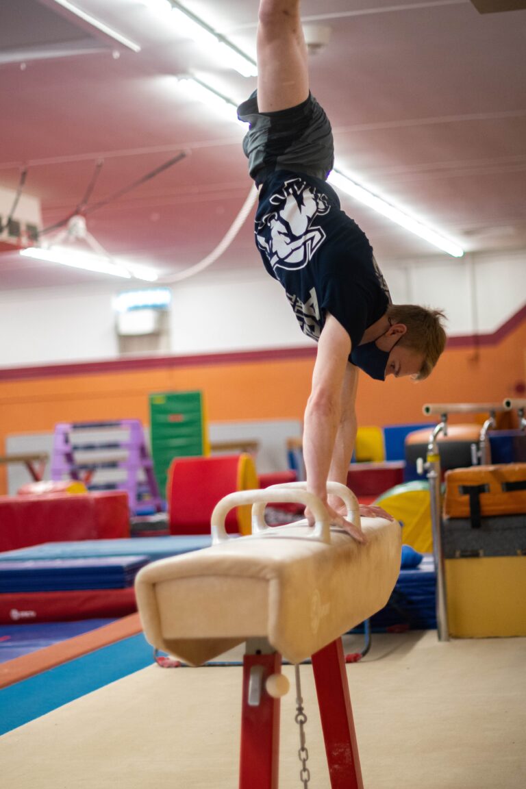 man in black and white t-shirt doing exercise