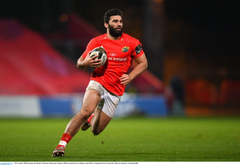 Springbok star De Allende hitting top form Munster
