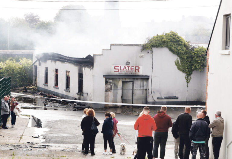 Thomondgate stands in support of garage owner who lost his business in fire