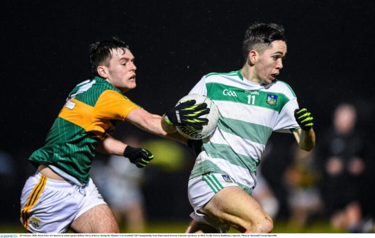 Limerick U20 Football team to face Tipperary named