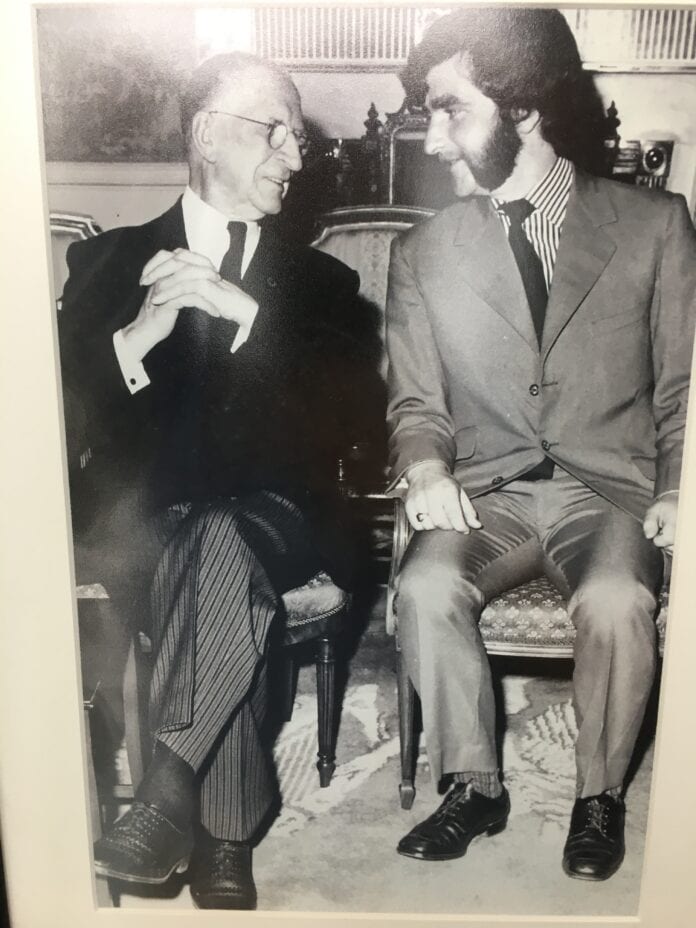 Special Branch Garda Kevin Sheahan, who protected Minister for Justice, Des O’Malley, when he faced threats from the IRAwas Minister for Justice, photographed here chatting with President Éamon De Valera who he also protected. Photo David Raleigh