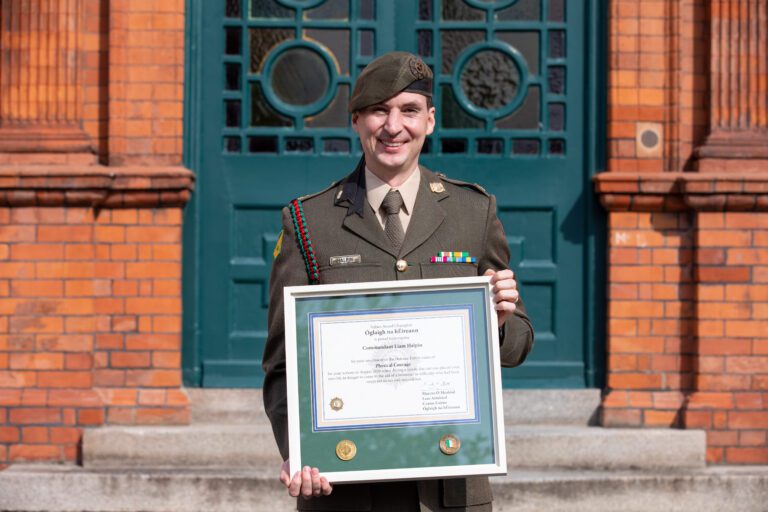 President Higgins Awards members of the Defence Forces