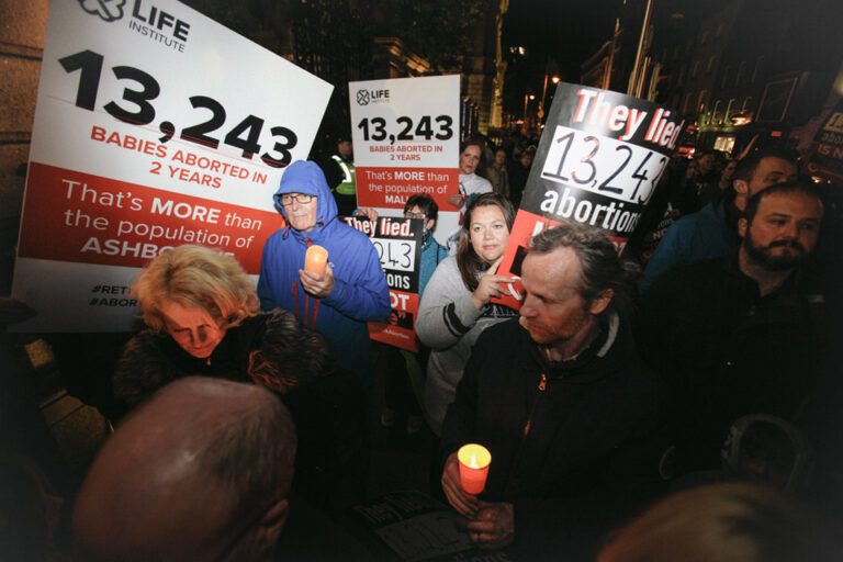 Limerick anti-abortion activists attend Dáil protest
