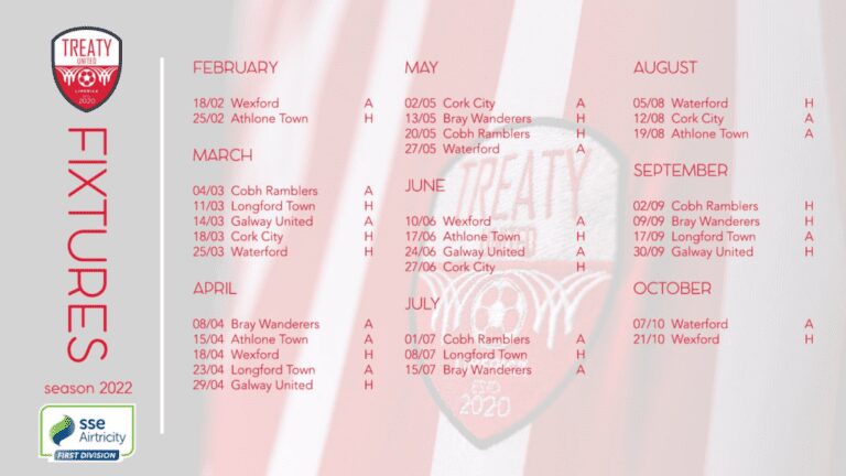 2022 Airtricity League First Division Fixtures Announced