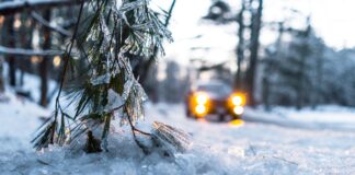 car on snow during daytime