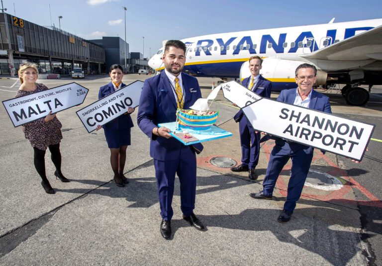 New Ryanair service to Malta takes off from Shannon 