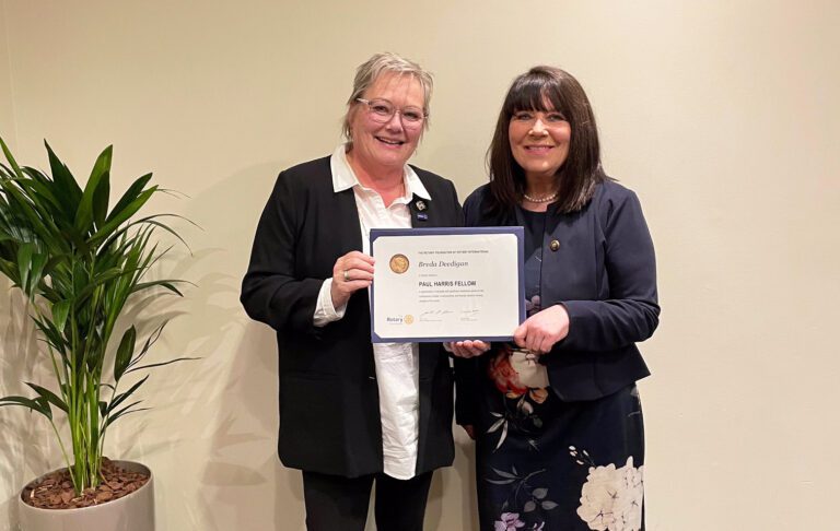 Rotary Club Award for Breda Deedigan