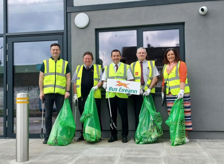 Limerick Bus Éireann workers undertake a Spring Clean