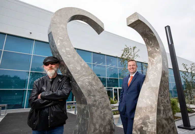 JJ’s sculpture gets a hearty reception at Edwards Lifesciences