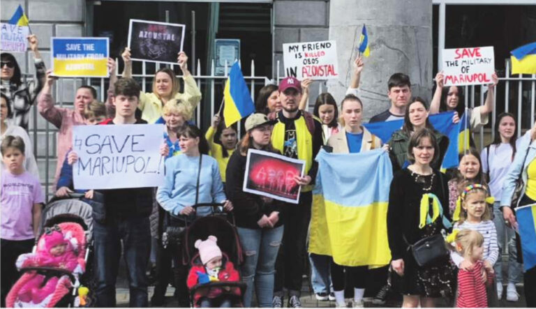 Limerick marchers shed tears for men fighting in Ukraine