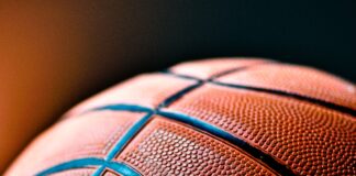 brown and black basketball ball