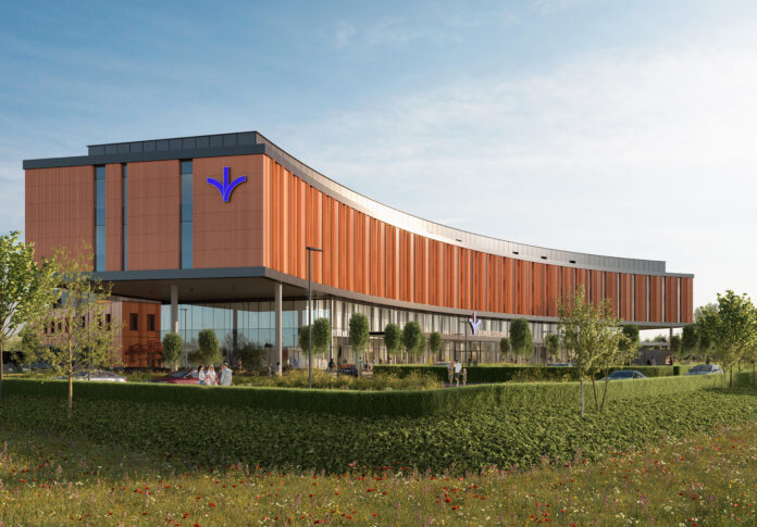 Computer generated image of the Bon Secours private hospital in Ballysimon.