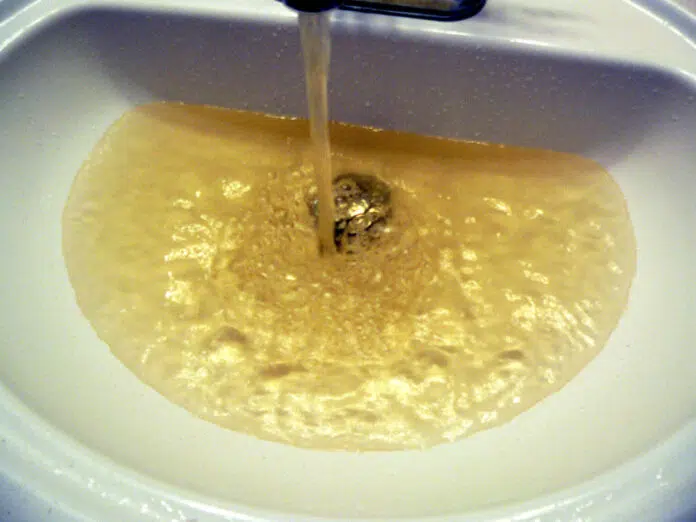 Discoloured water