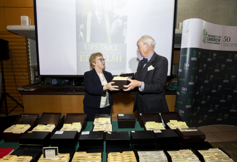 Founding president presents work diaries to University of Limerick
