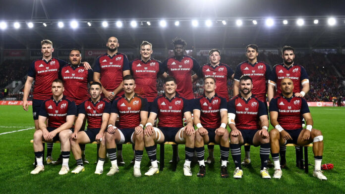 The Munster team that defeated a South Africa XV in Cork last night.