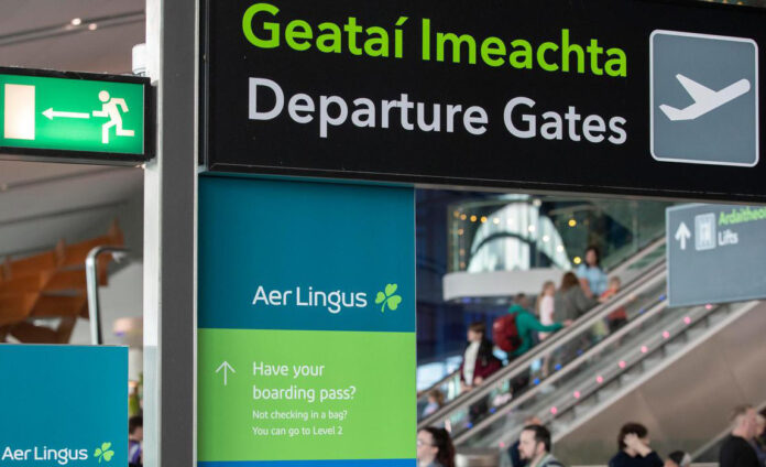 Airport departure gates