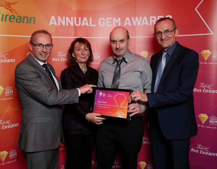 Brendan Hedderman Bus Eireann safety award