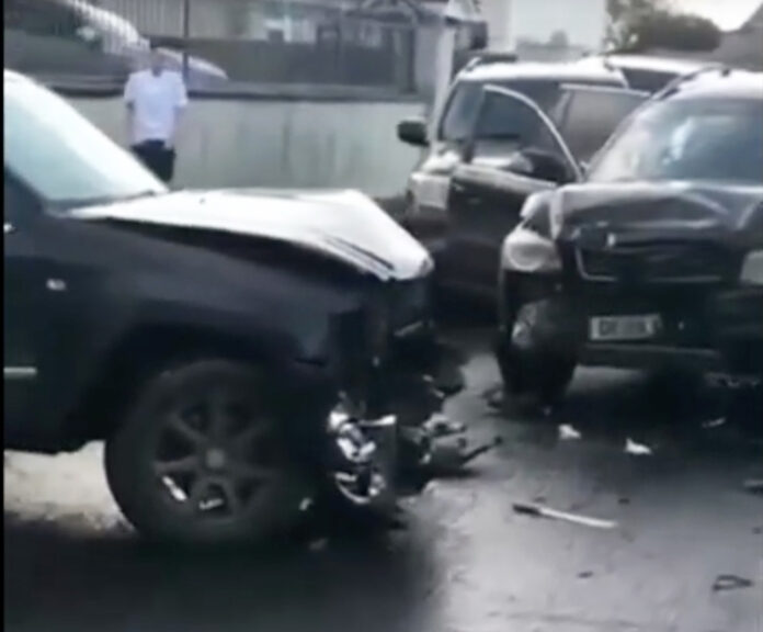 Some of the vehicles that were damaged in Rathkeale.