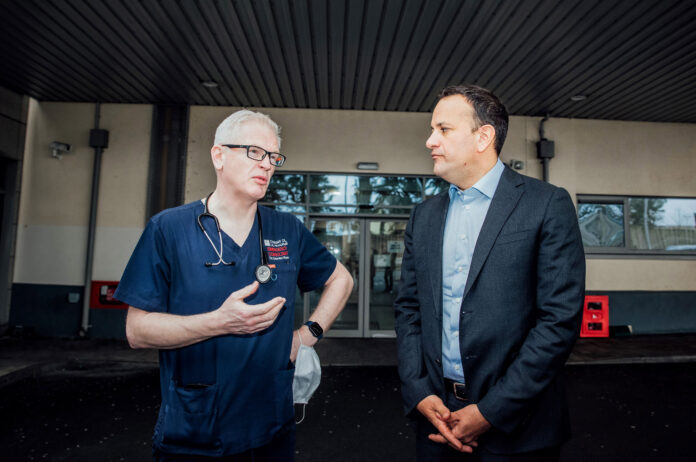 Dr Damien Ryan with Leo Varadkar