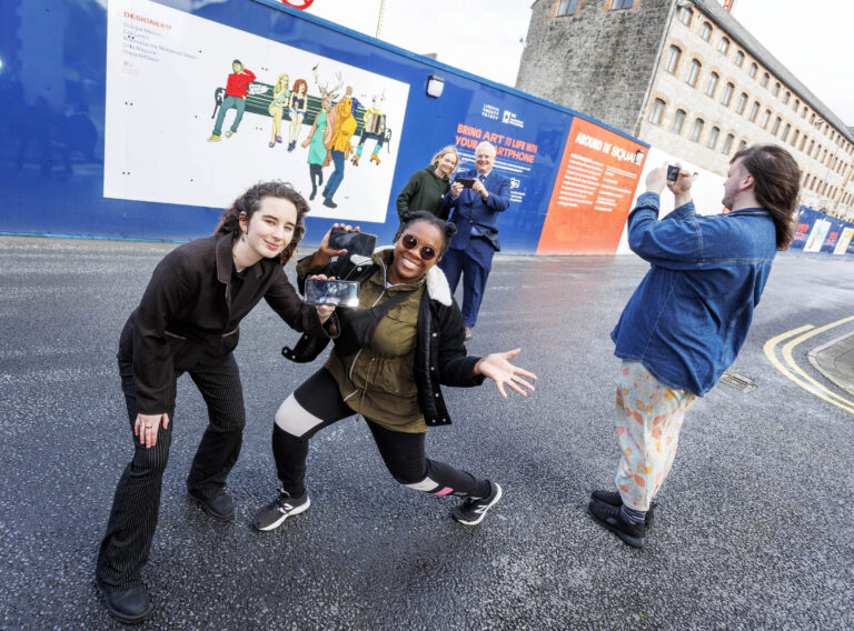 Opera Centre hoarding gives blank canvas to Limerick art students