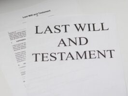 last will and testament white printer paper