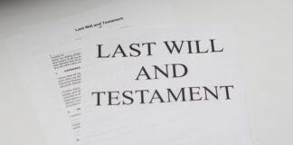 last will and testament white printer paper