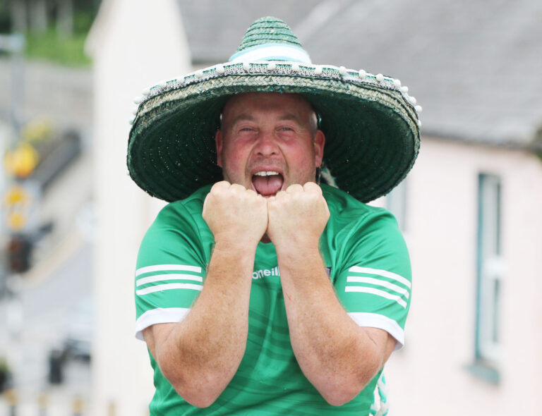 Limerick hurling superfan armed with trademark sombrero for Mexican standoff with Kilkenny