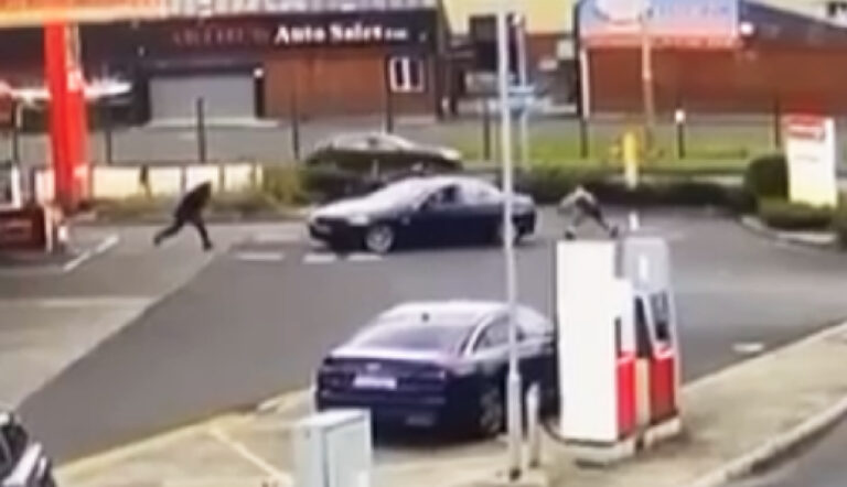 Four charged after violent incident at petrol station