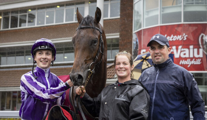 Gloucester and Paddy Hartnett win the Irish Stallion Farms EBF Maiden at Cork for trainer Donnacha O’Brien. Photo by Patrick McCann of Racing Post web
